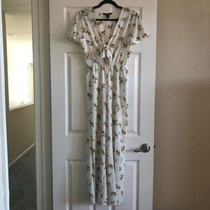 White Floral Jumpsuit